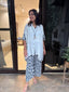 WHITE BLOCK KAFTAN