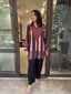 RED AND BLUE STRIPES COORDSET
