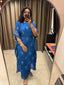 BLUE GEORGETTE KAFTAN SET