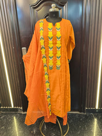 Saffron Anarkali Set
