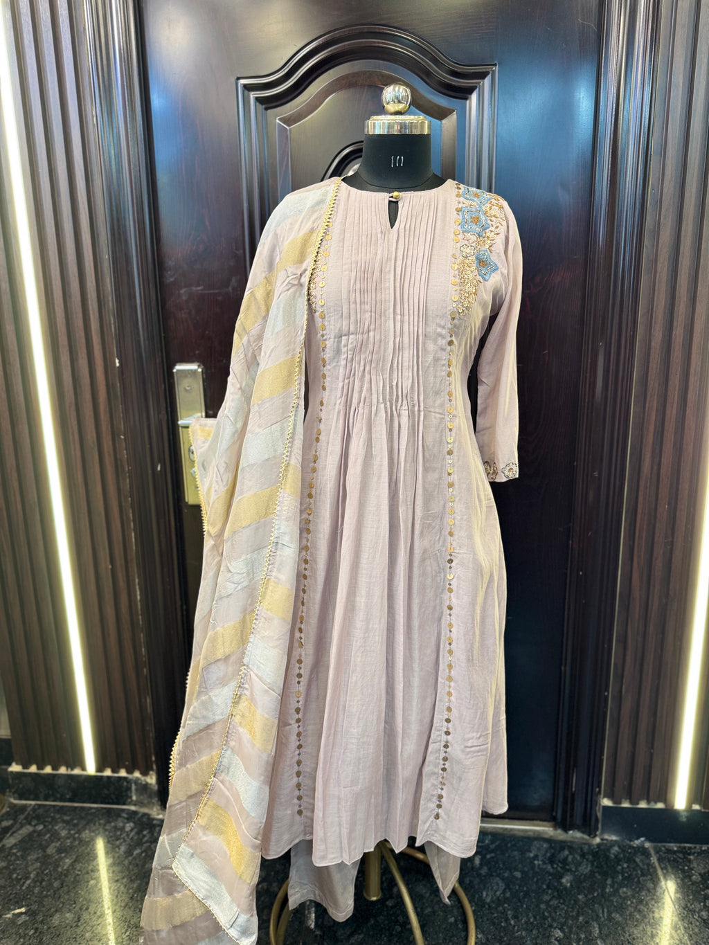 Rich Handwork Anarkali Set