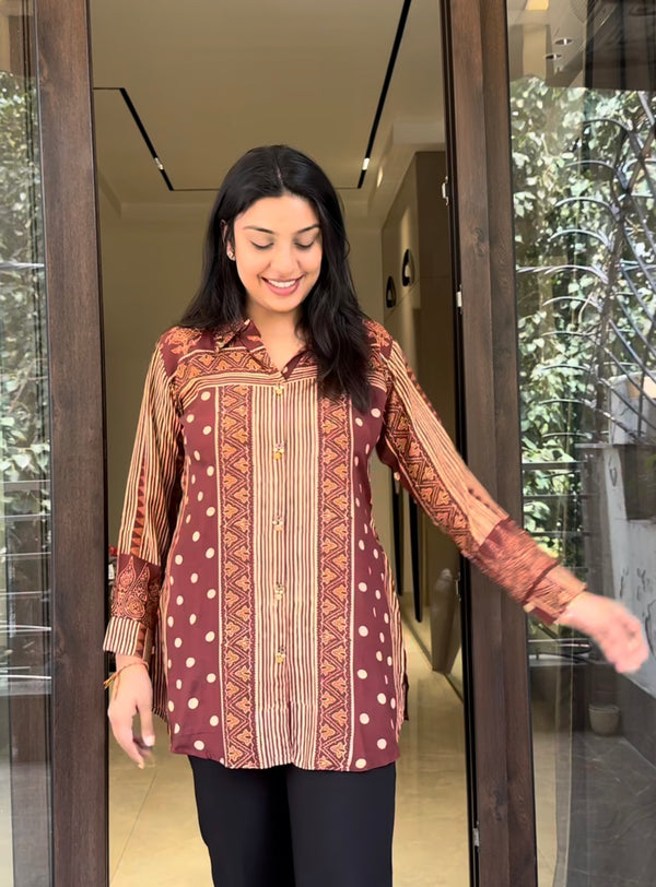 AJRAKH SHIRTS RUST
