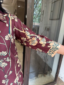 MAROON MUSLIN COORDSET