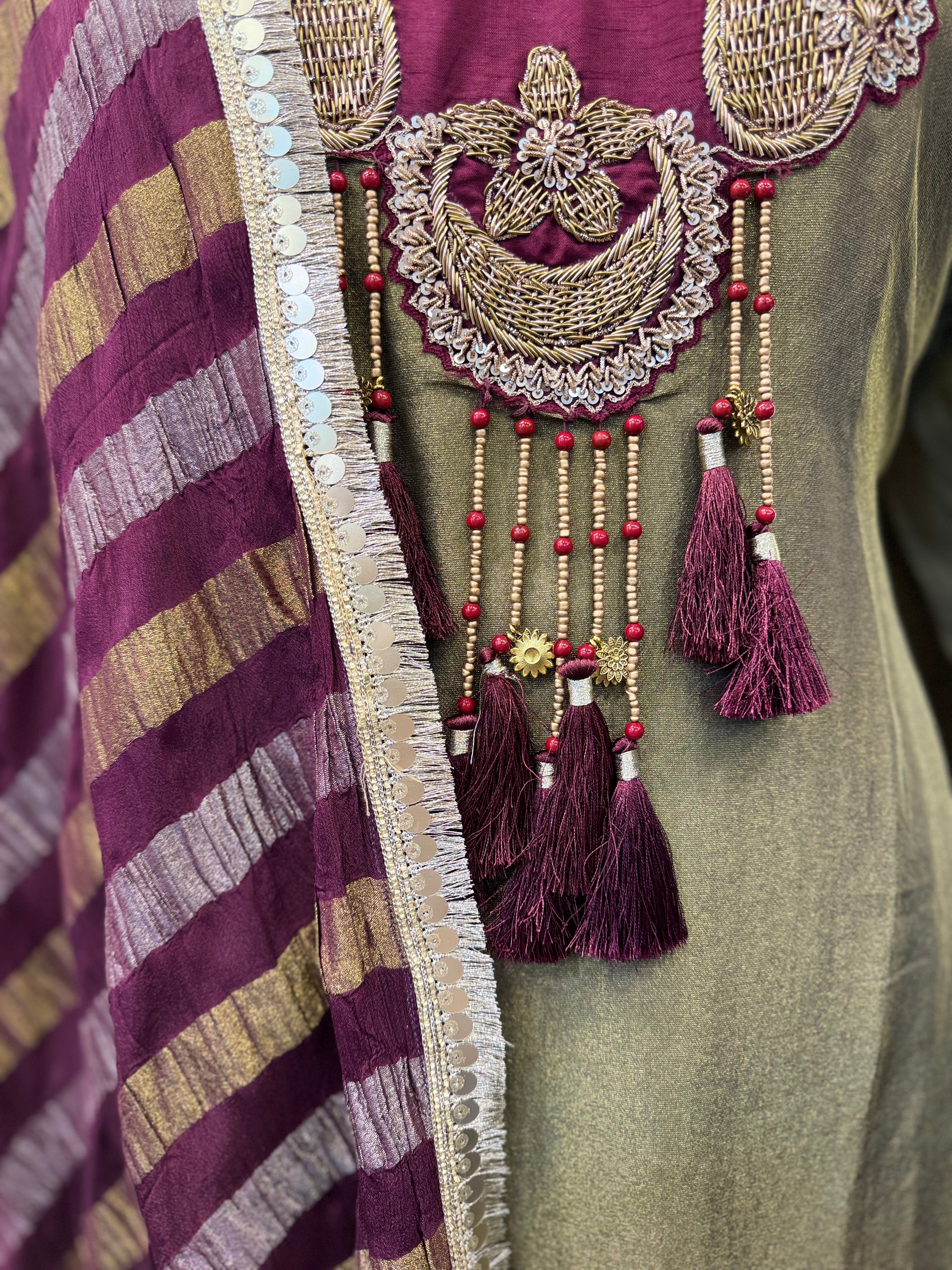 TISSUE TASSEL ANARKALI