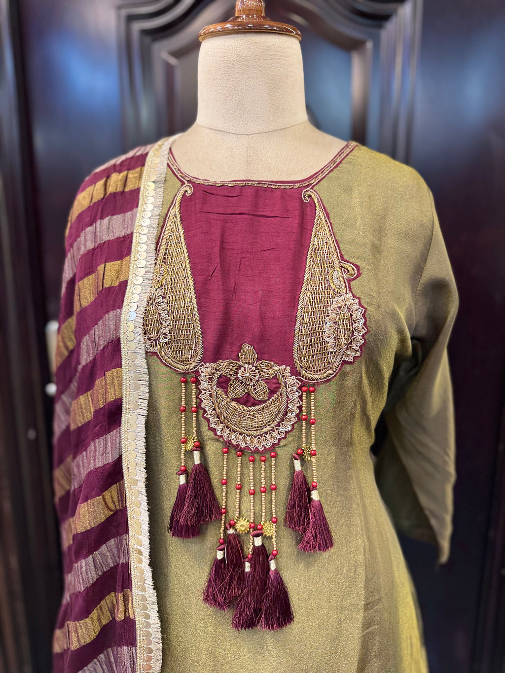 TISSUE TASSEL ANARKALI