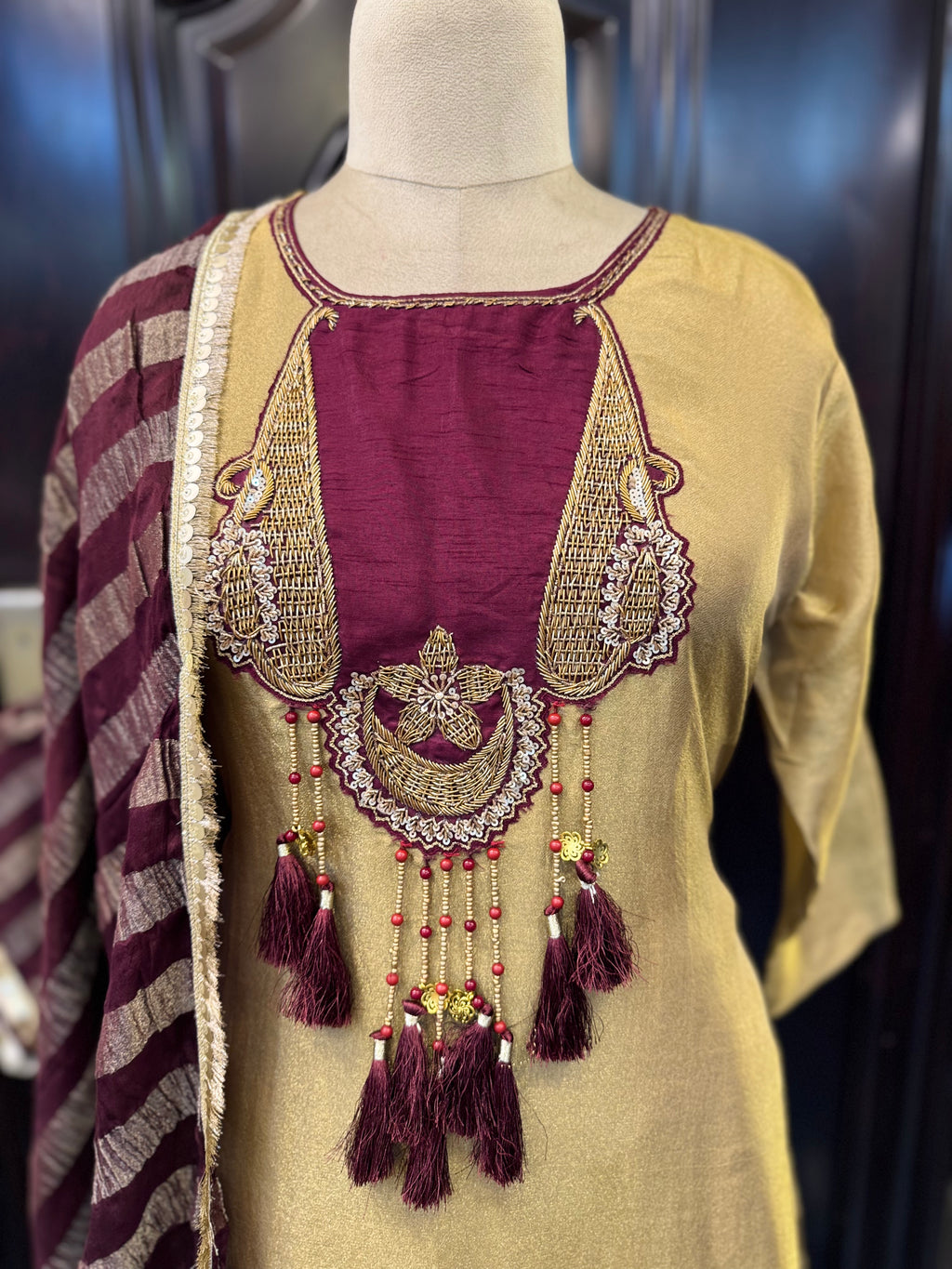TISSUE TASSEL ANARKALI