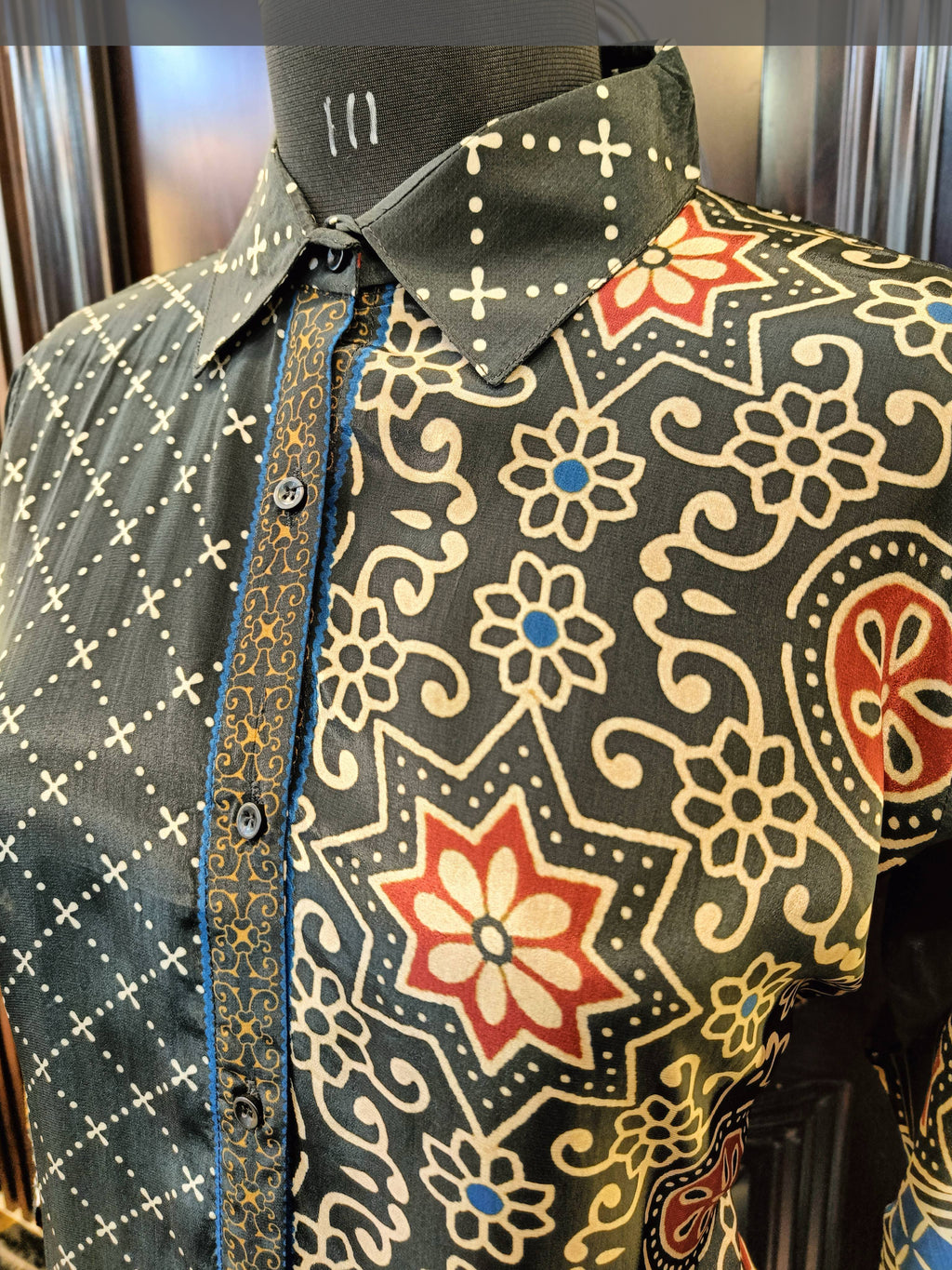 BLACK AJRAKH SHIRT