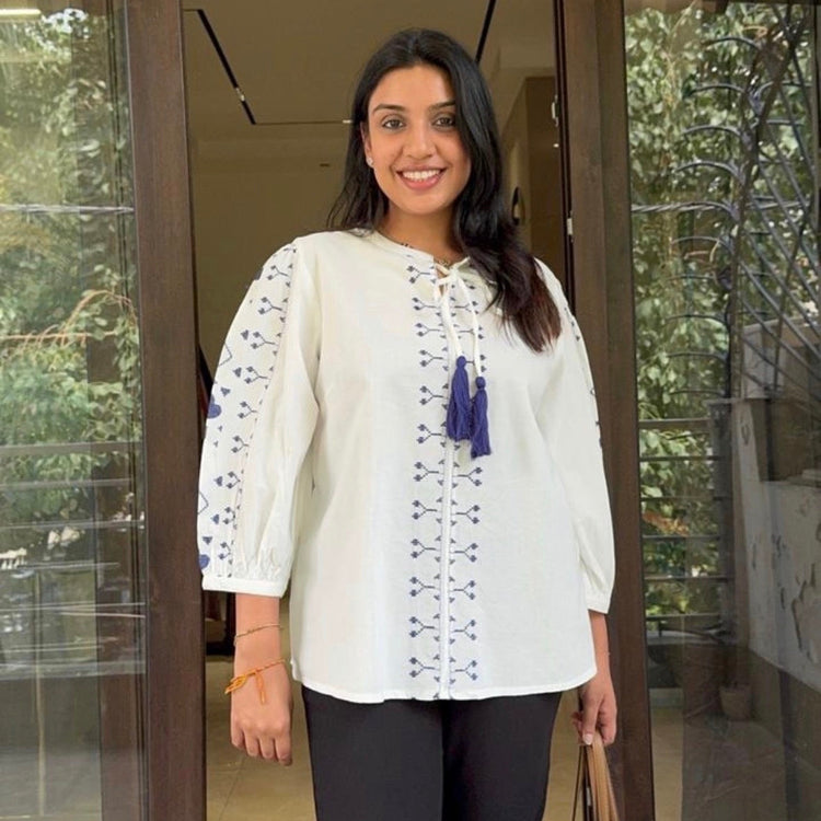 WHITE COTTON TOP Main image