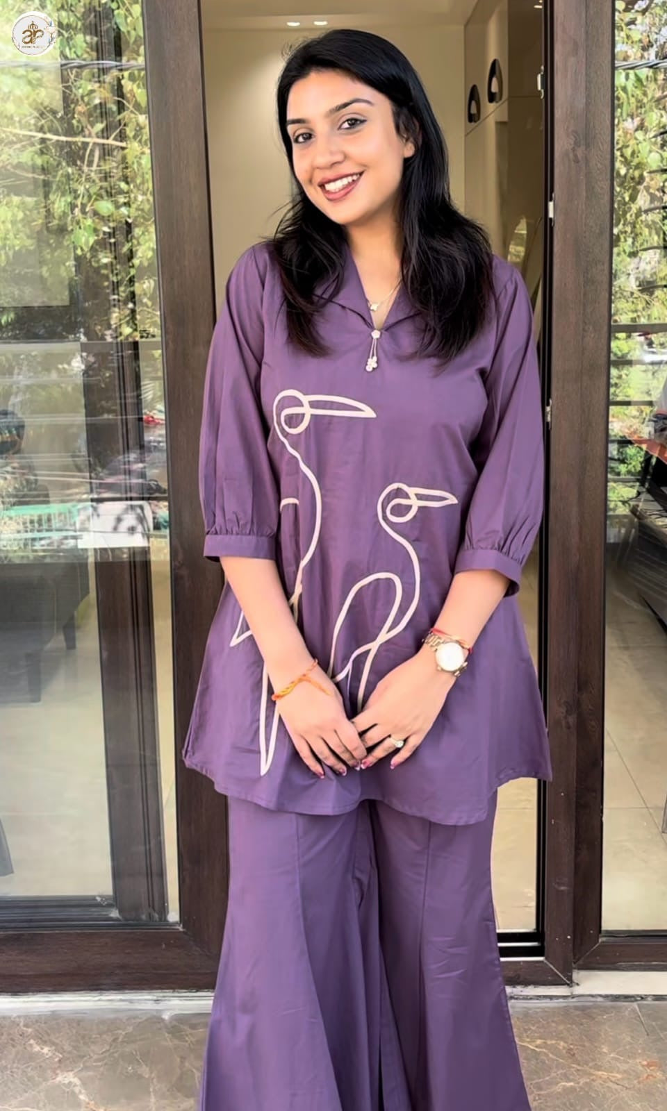 PURPLE BELL BOTTOM COORD