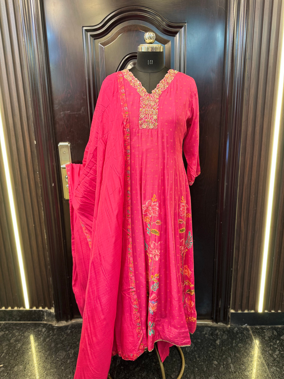 Hot Pink Anarkali Set