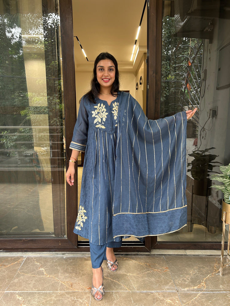 Comfort Blue Anarkali Main image