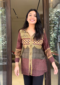 AJRAKH SHIRTS GREEN