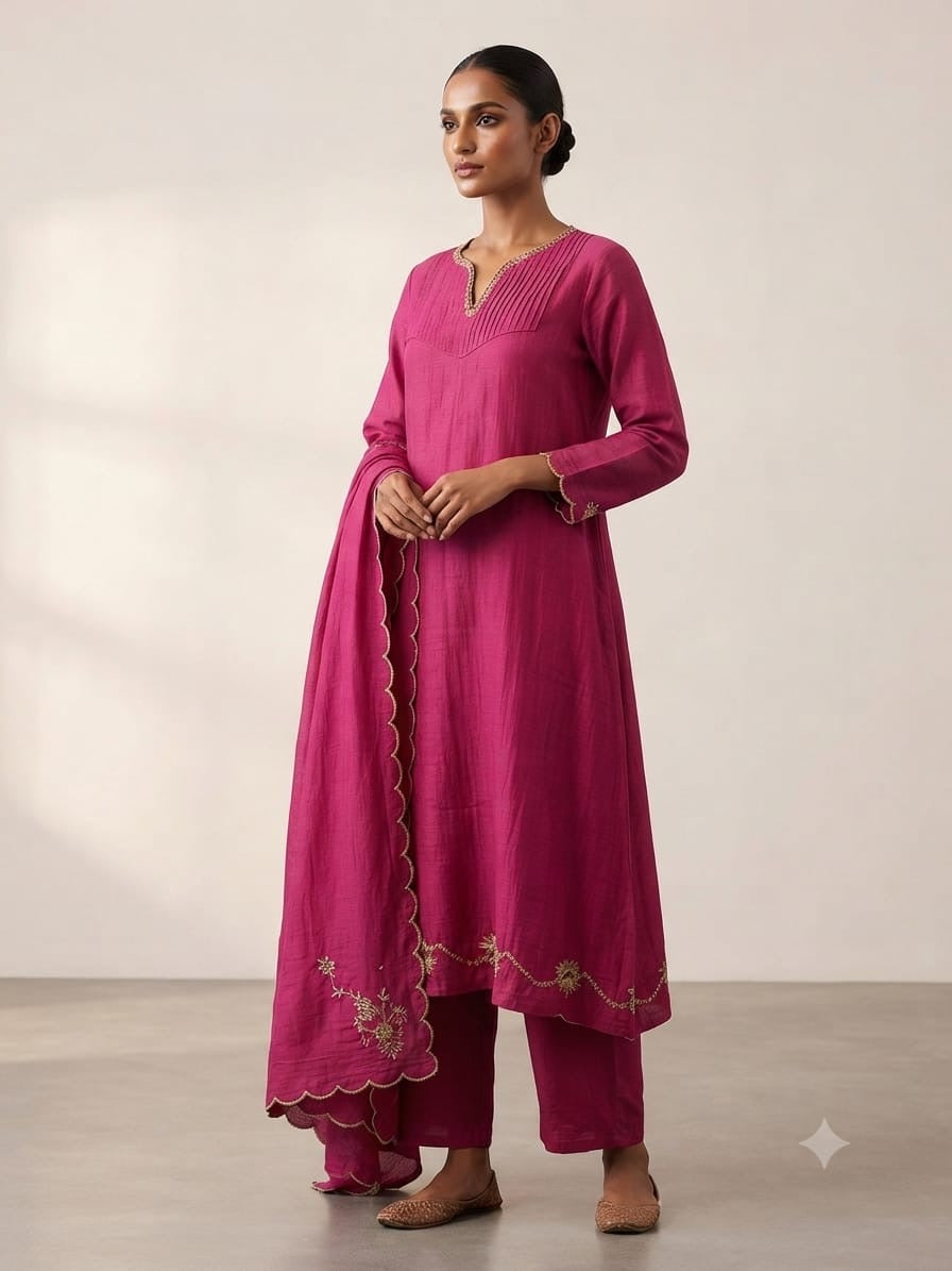 Handwork Zari Anarkali Set