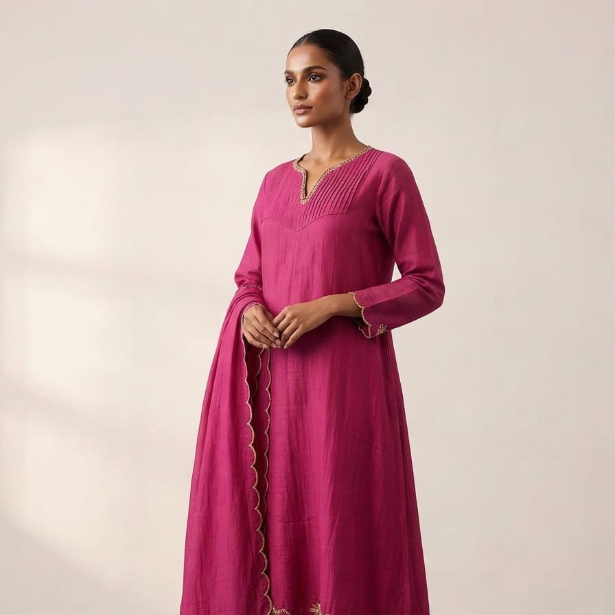 Handwork Zari Anarkali Set
