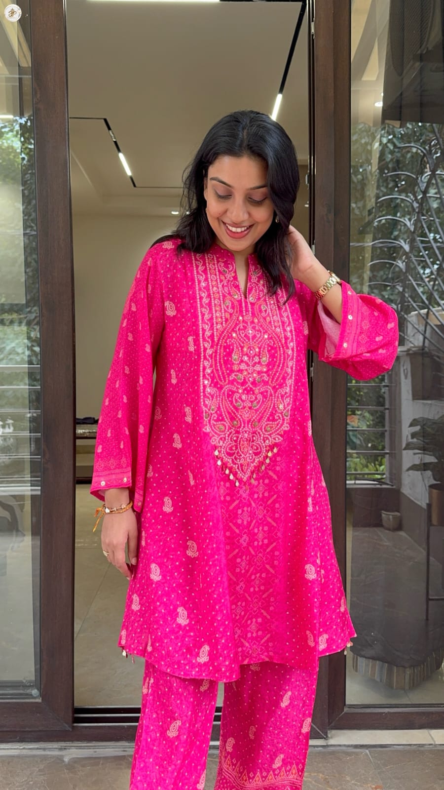 PINK BANDNI COORDSET