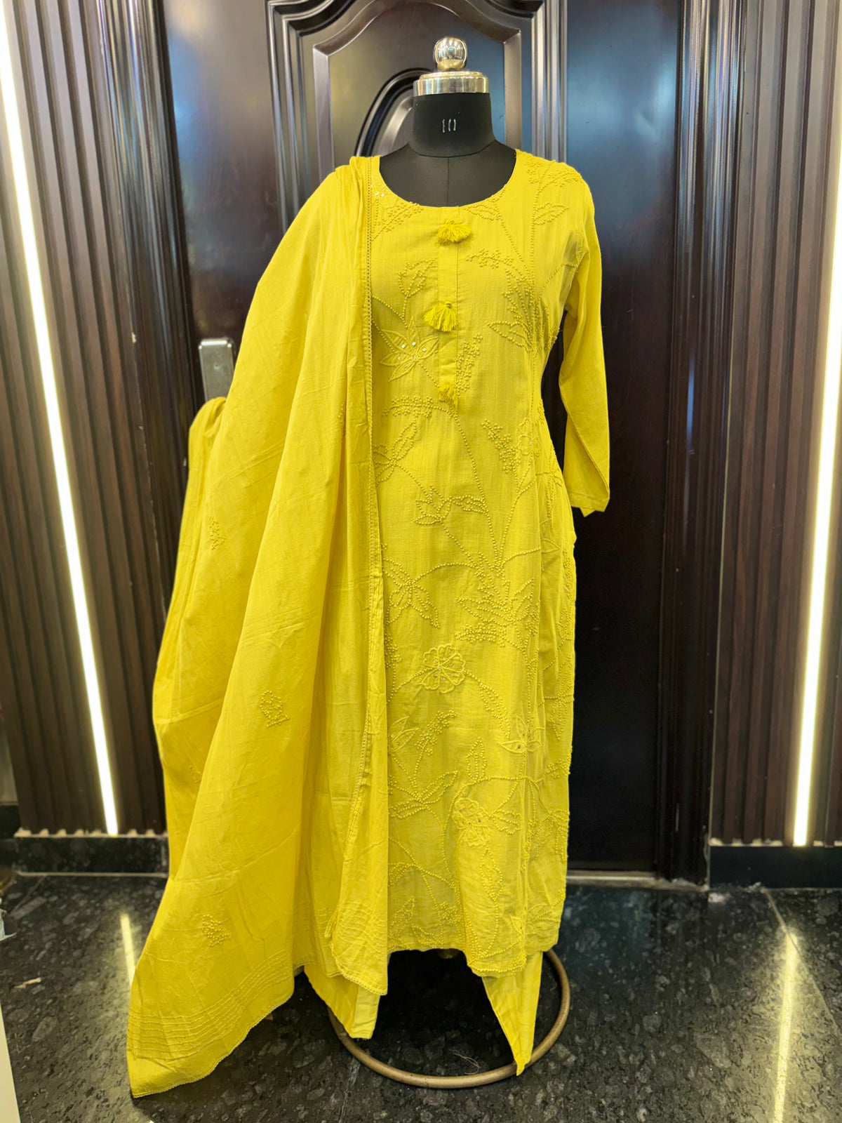 Yellow Knot Work Suit Set