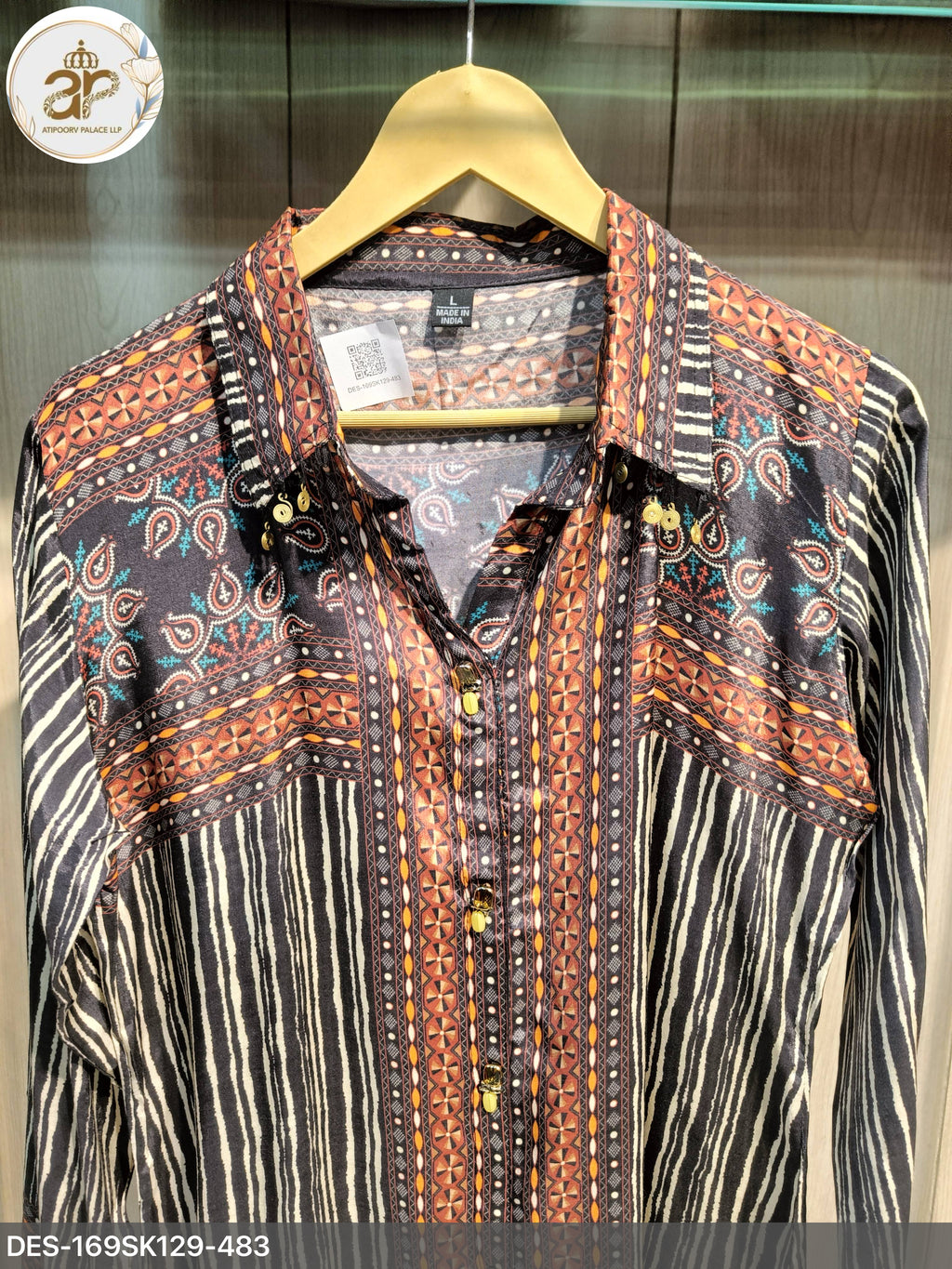 AJRAKH SHIRTS BLACK