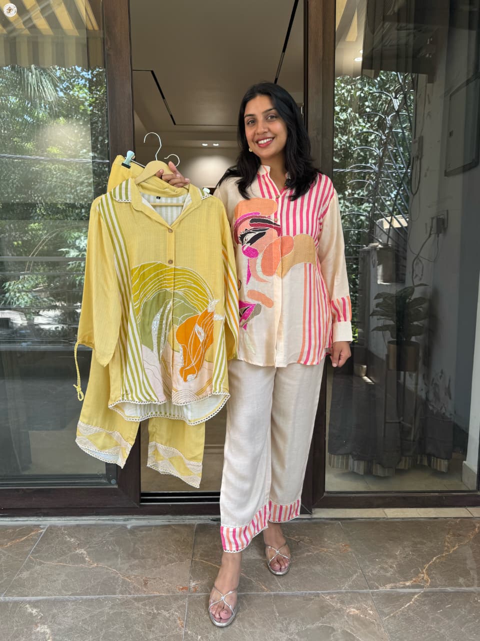 PASTEL EMBRODIERY COORDSET