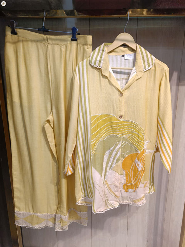 PASTEL EMBRODIERY COORDSET