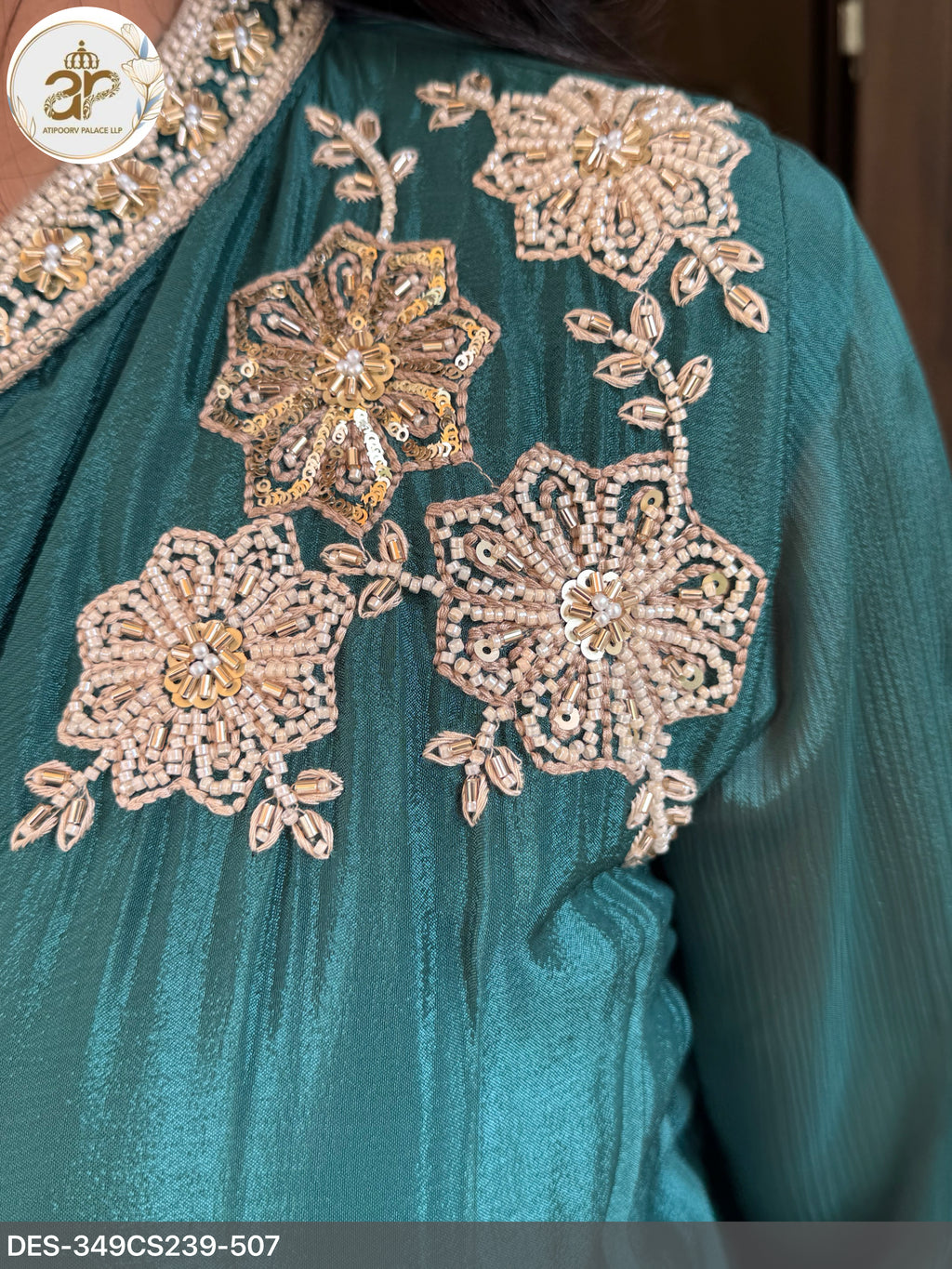 GREEN EMBROIDERY COORDSET