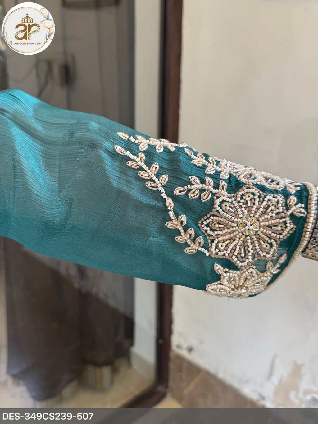 GREEN EMBROIDERY COORDSET