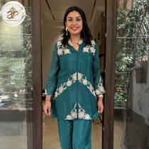 GREEN EMBROIDERY COORDSET