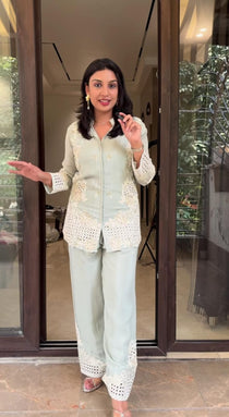 PASTEL CUTWORK COORDSET
