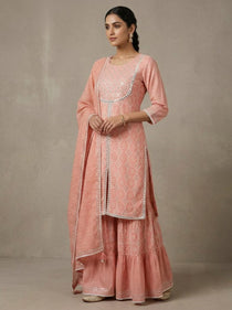 Pink Muslin Sharara