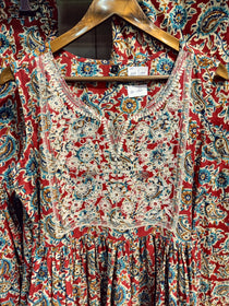 Red Peplum Sharara