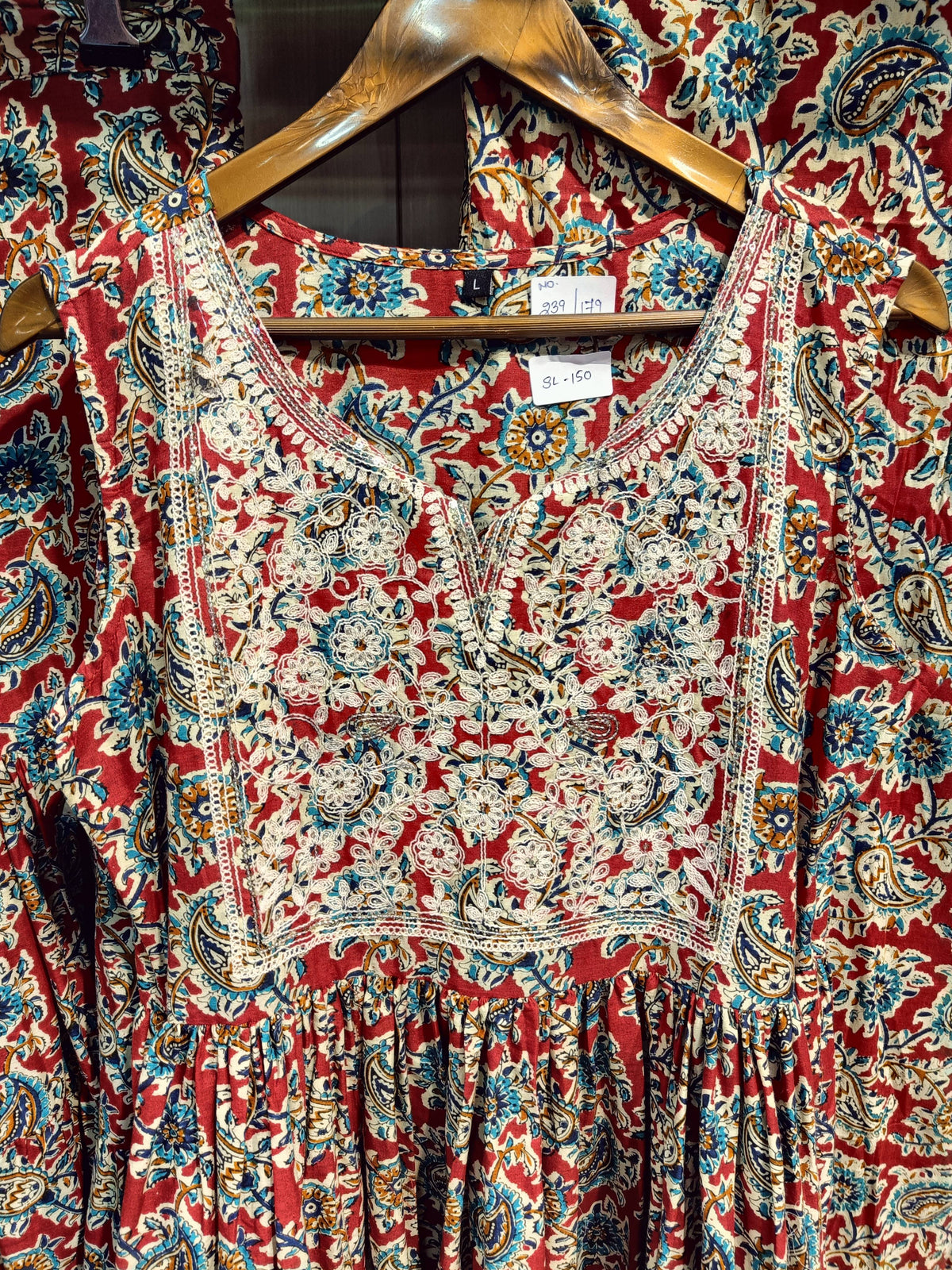Red Peplum Sharara
