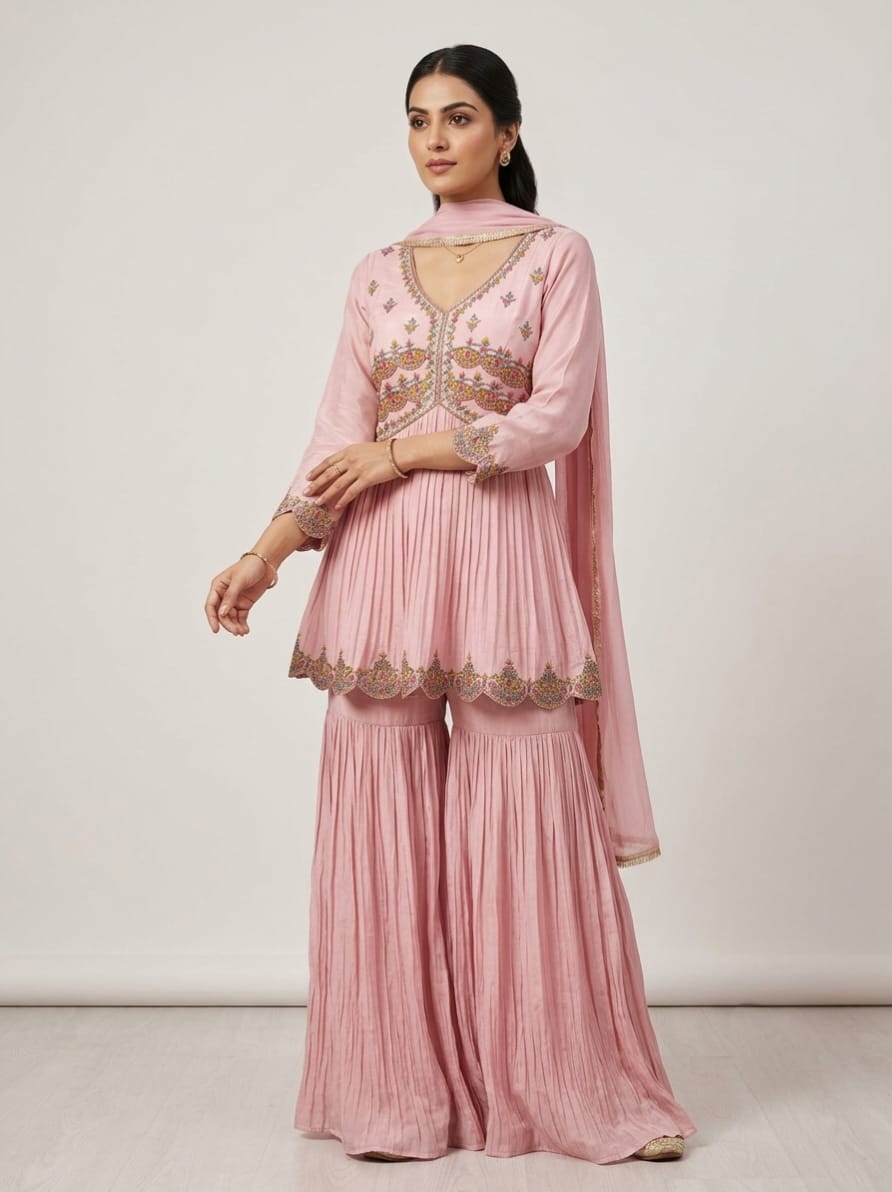 Baby Pink Sharara