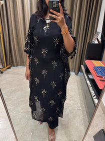 BLUE GEORGETTE KAFTAN SET