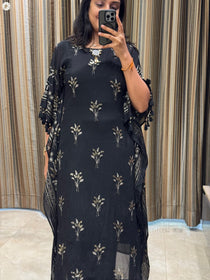BLUE GEORGETTE KAFTAN SET