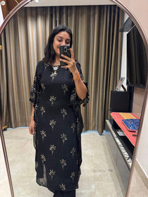 BLUE GEORGETTE KAFTAN SET