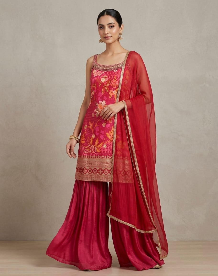 Pretty Pink Sharara Secondary image
