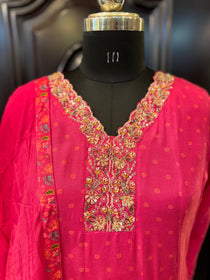 Hot Pink Anarkali Set