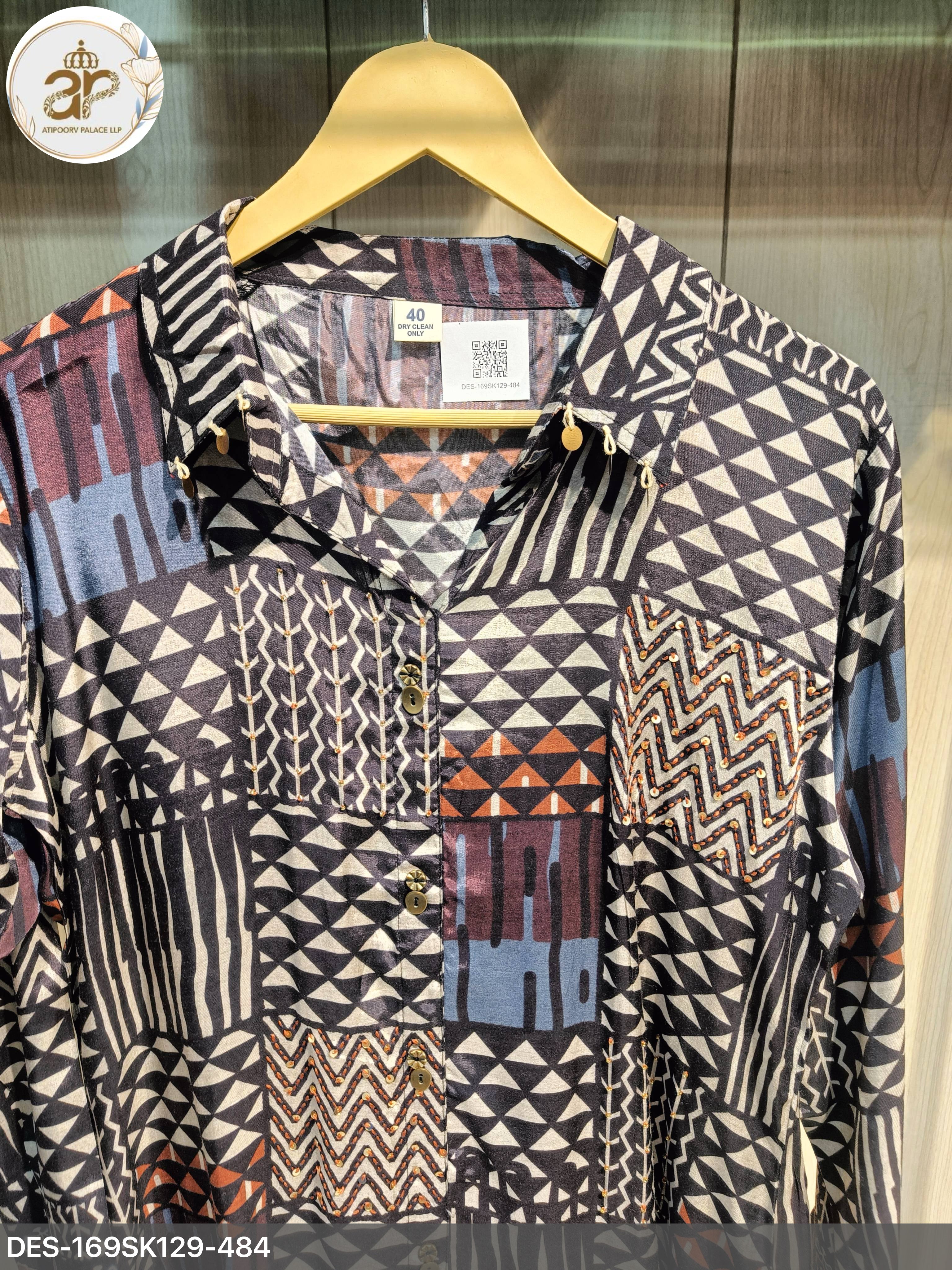 AJRAKH SHIRT GEOMETRIC
