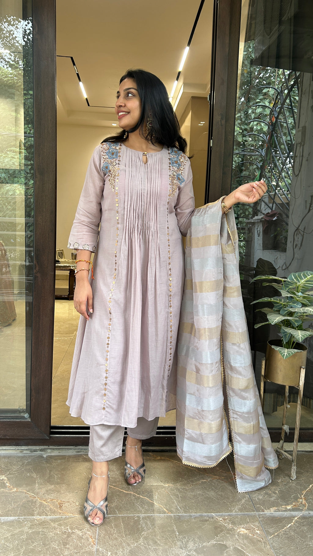 Rich Handwork Anarkali Set