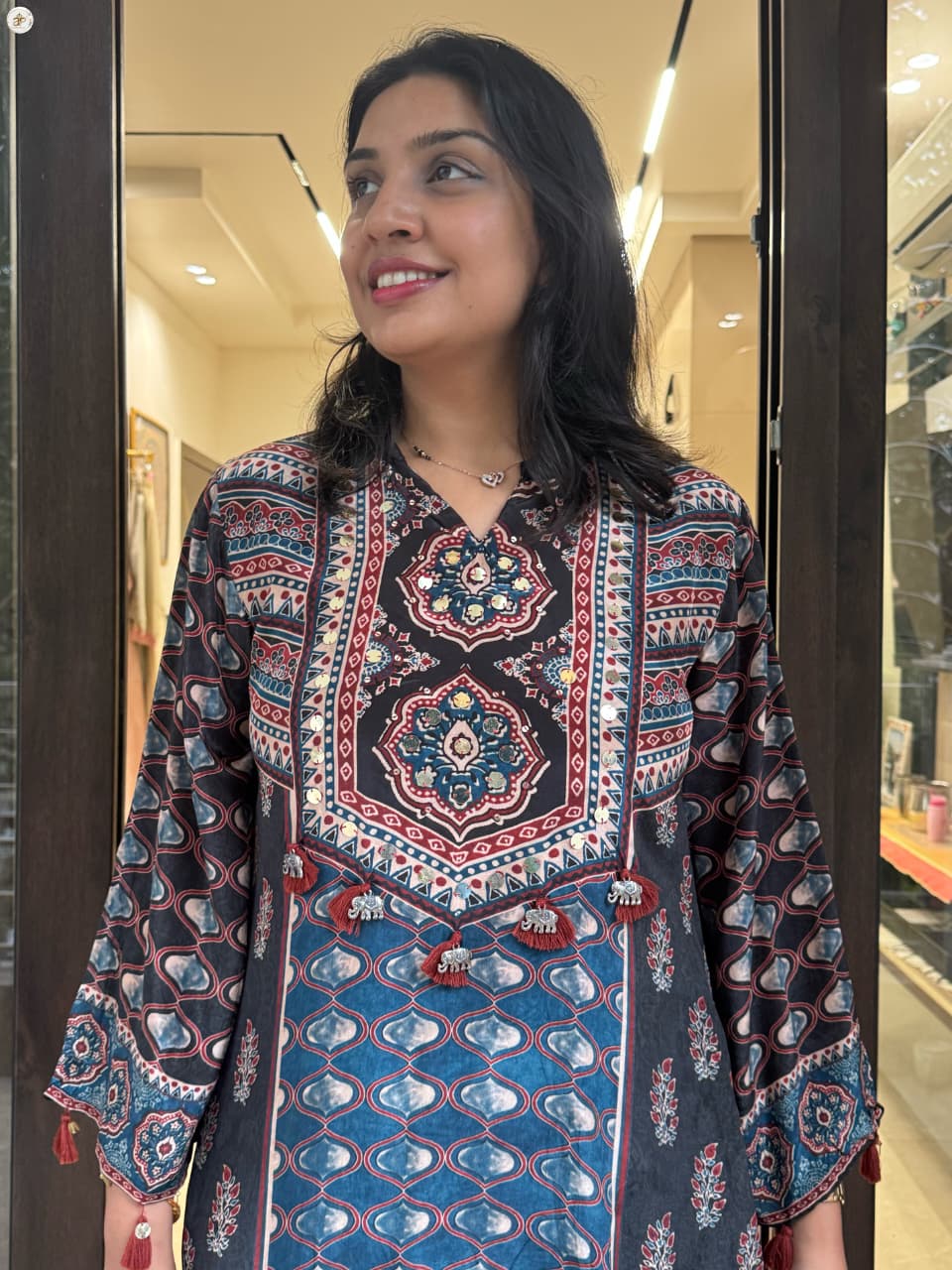 AJRAKH CREPE SUIT SET