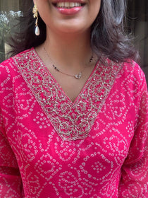 PINK BANDNI COORDSET