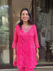 PINK BANDNI COORDSET