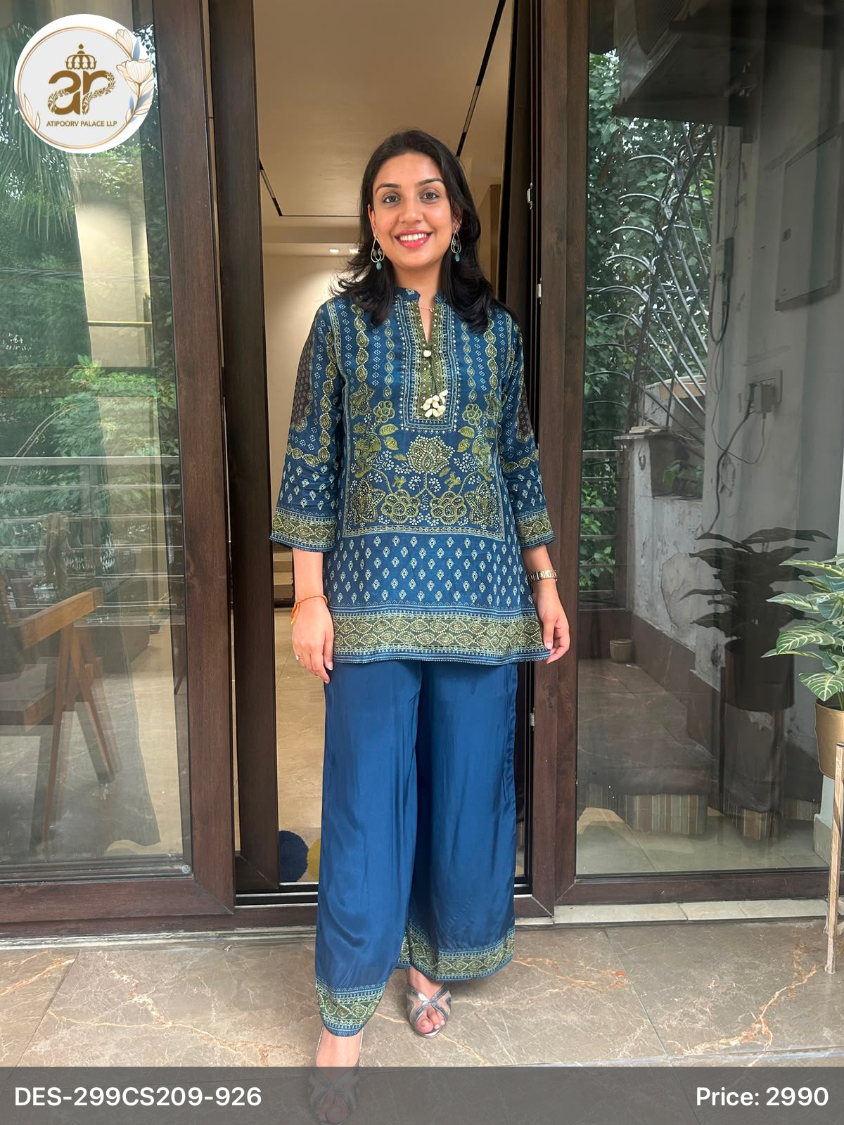 BLUE FLORAL COORDSET