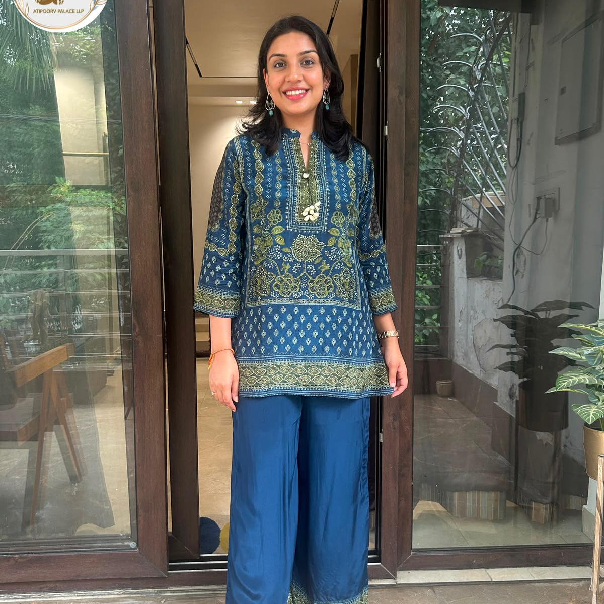 BLUE FLORAL COORDSET