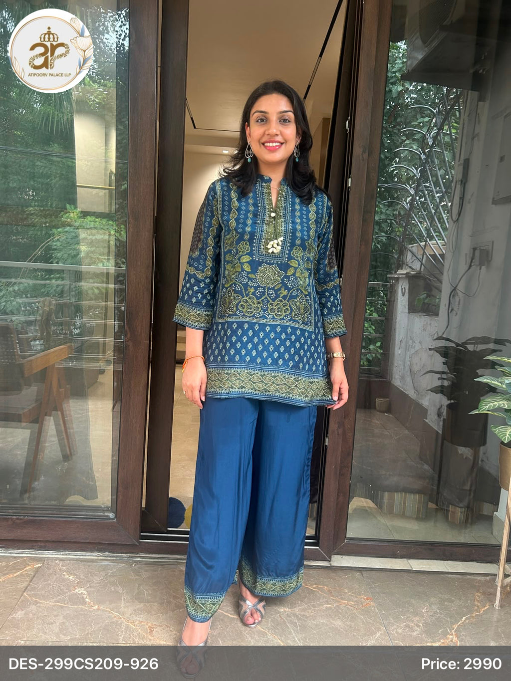 BLUE FLORAL COORDSET