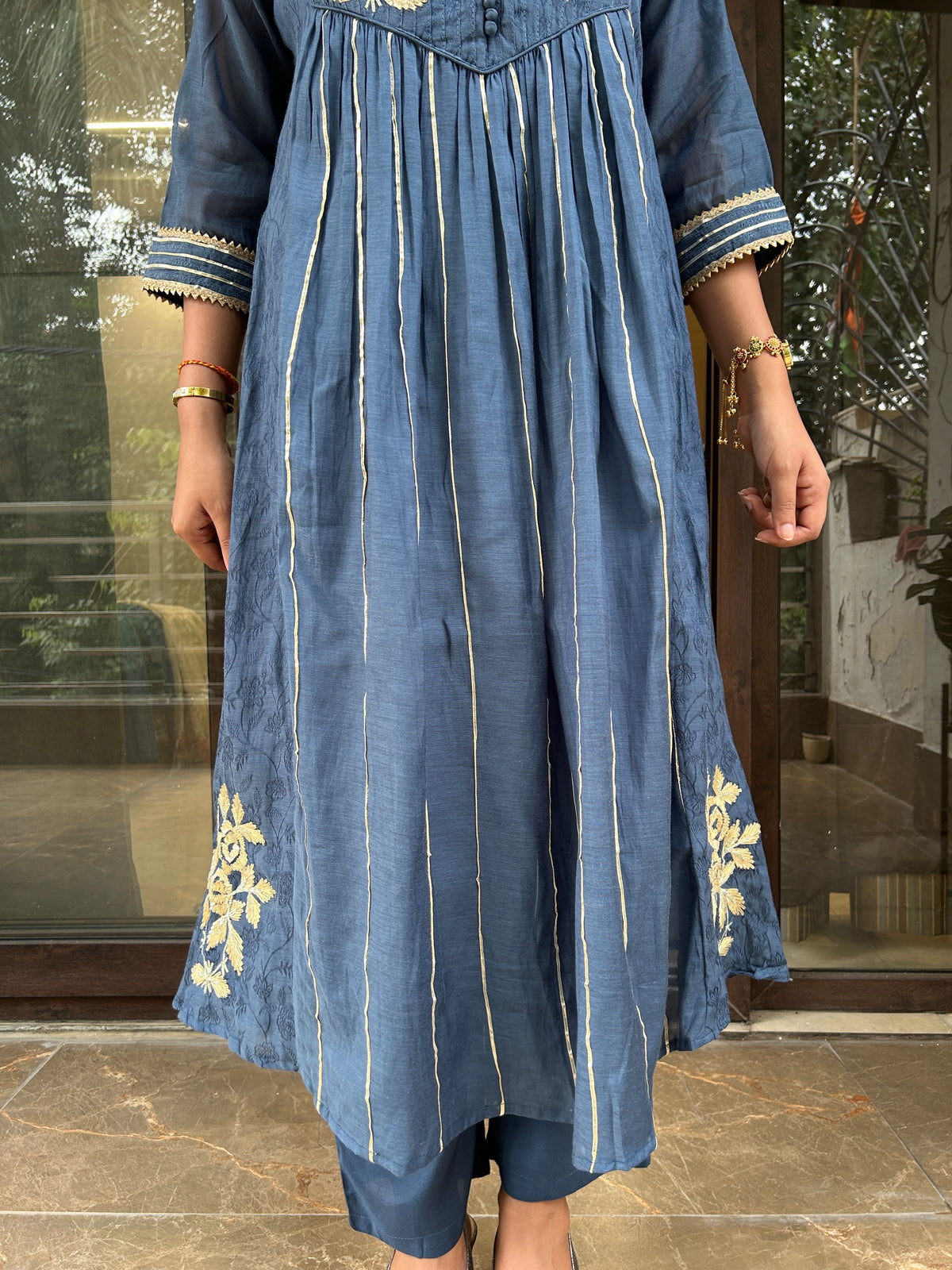 Comfort Blue Anarkali