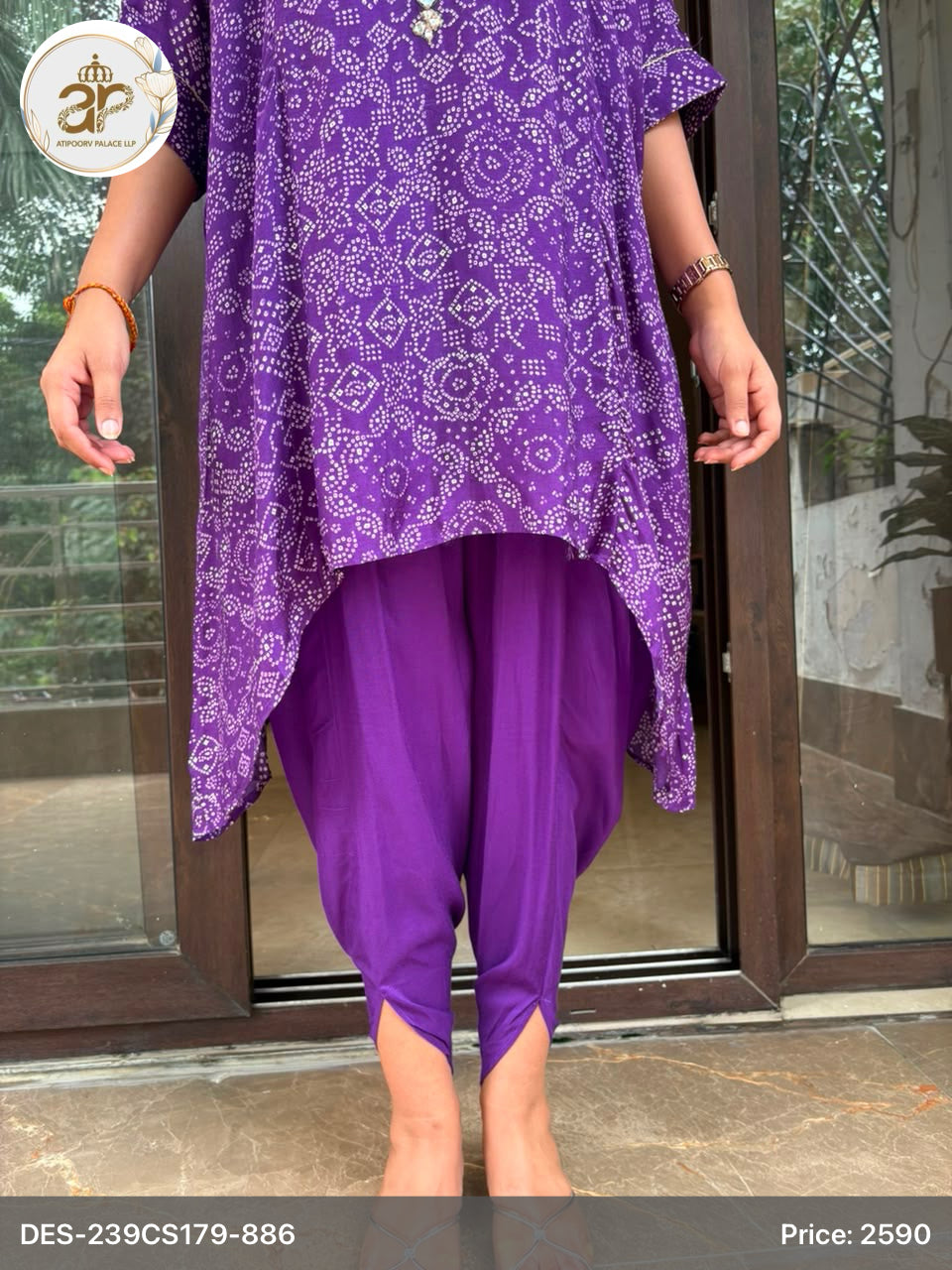 PURPLE BANDNI COORD