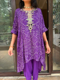 PURPLE BANDNI COORD
