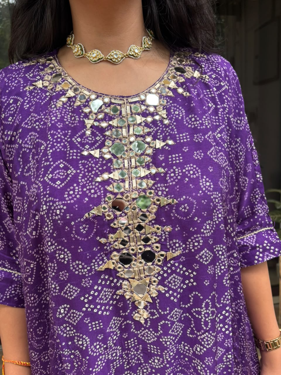 PURPLE BANDNI COORD