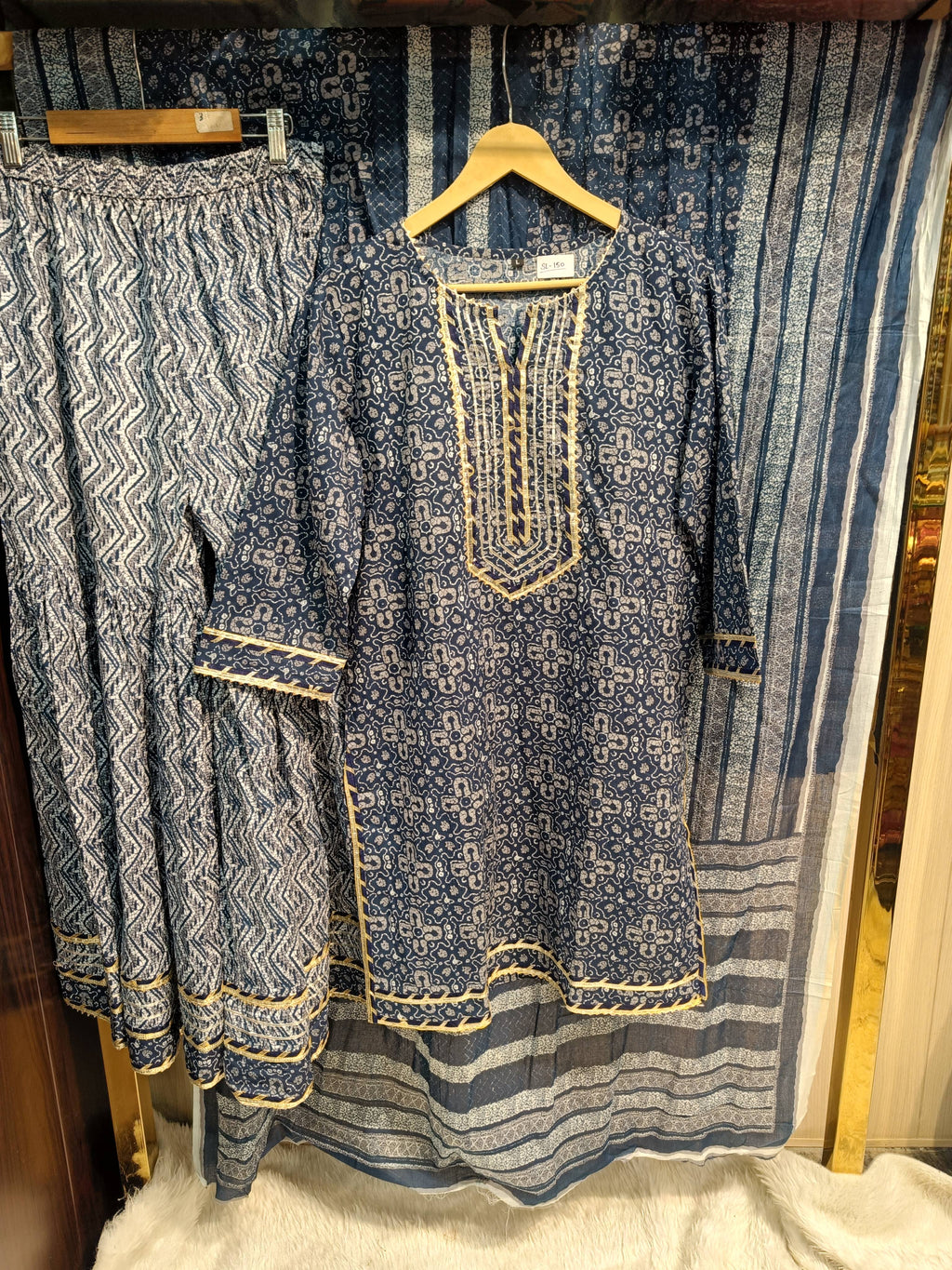 Cotton Indigo Sharara
