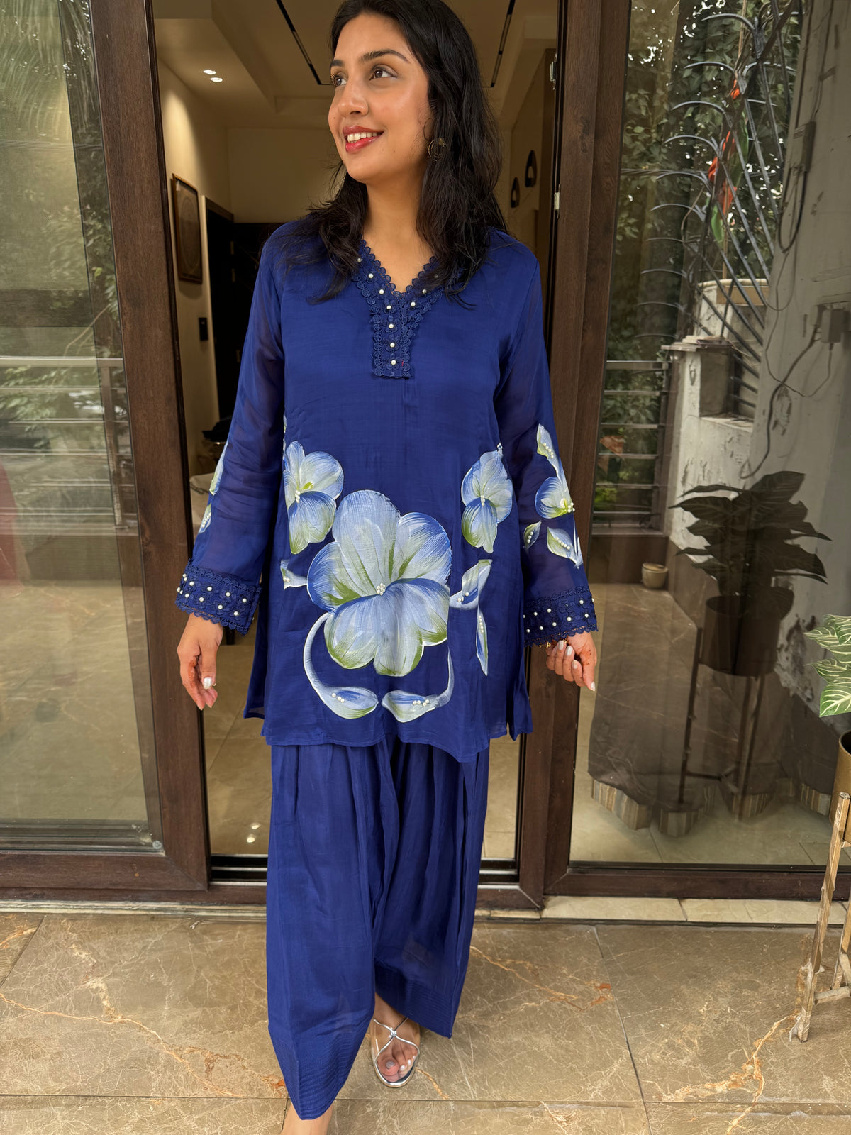 BLUE HANDPAINT FARSI SET